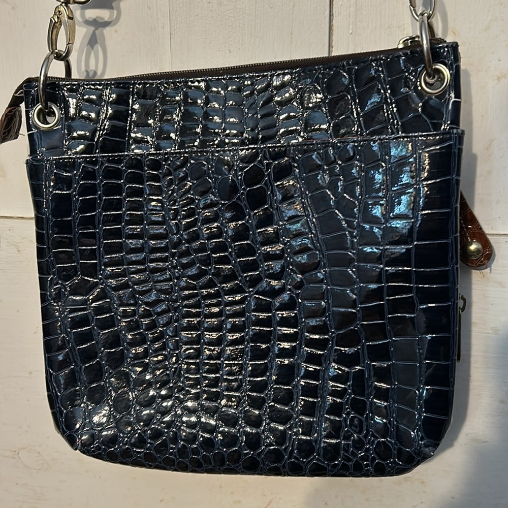 EUC Samantha Brown Faux Crocodile Crossbody Bag Purse Retro Cowgirl - Picture 6 of 10